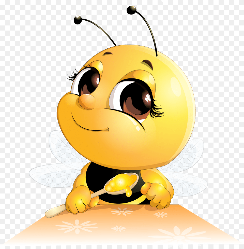 Honey Cartoon Honey Bee Cartoon, Animal, Honey Bee, Insect, Invertebrate Free Png