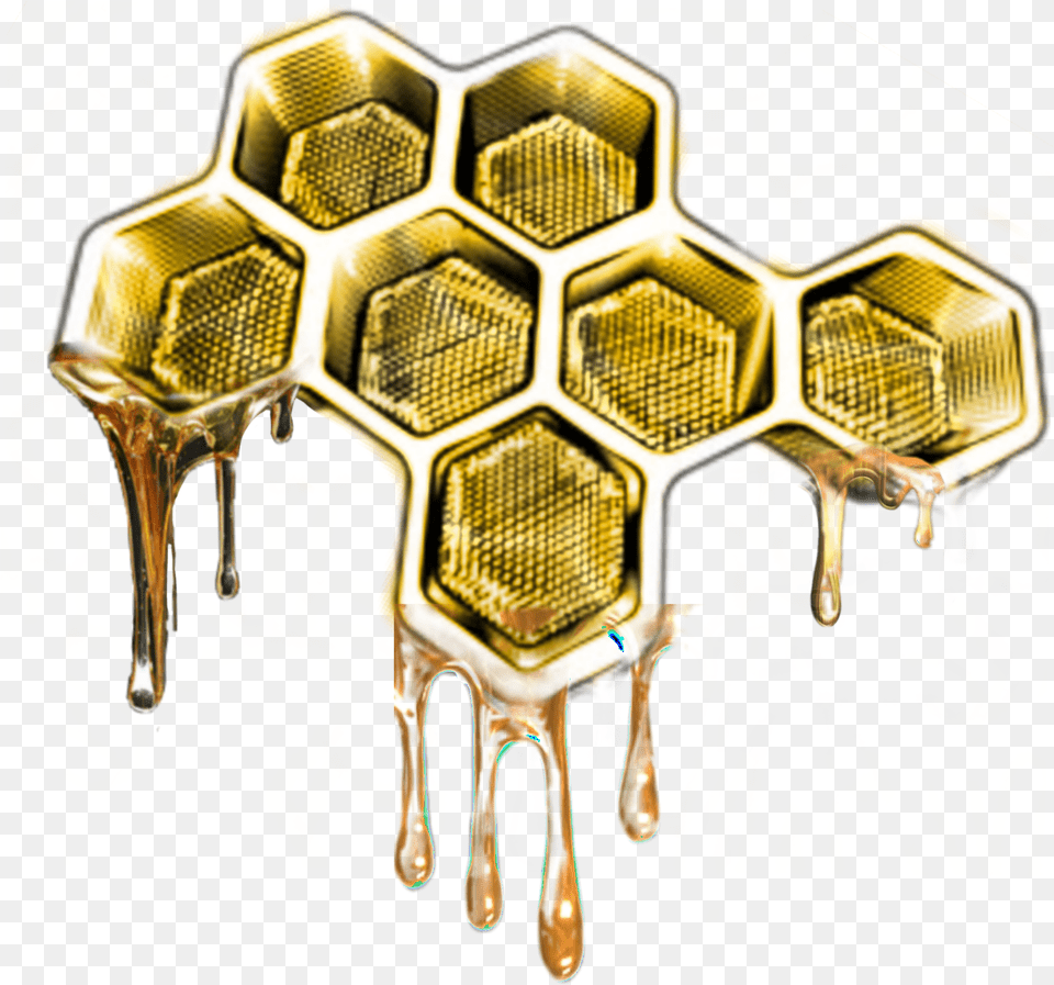 Honey Honeycomb Drip Drips Dripping Honeydripping Dripping Honeycomb Tattoo Free Png