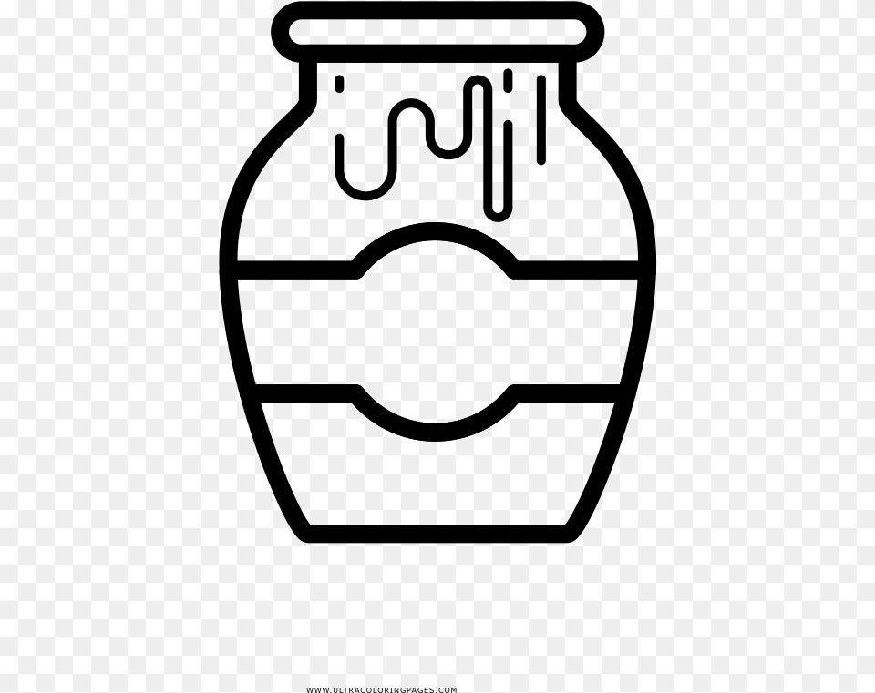 Honey Jar Coloring, Gray Png Image