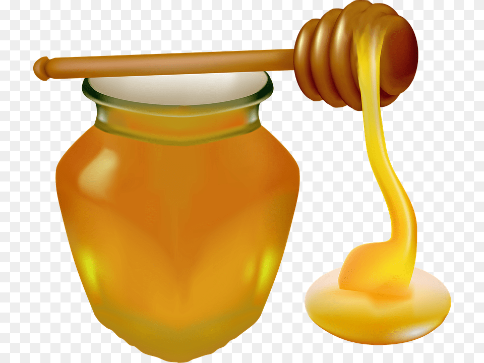 Honey Jar Honey Spoon Food Detox Sweet Glass Tarro De Miel Free Transparent Png