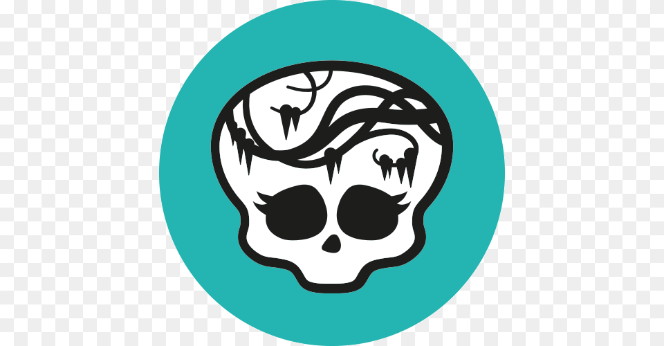 Honey Monster High Robecca Skullette, Stencil, Sticker, Logo, Face Free Png