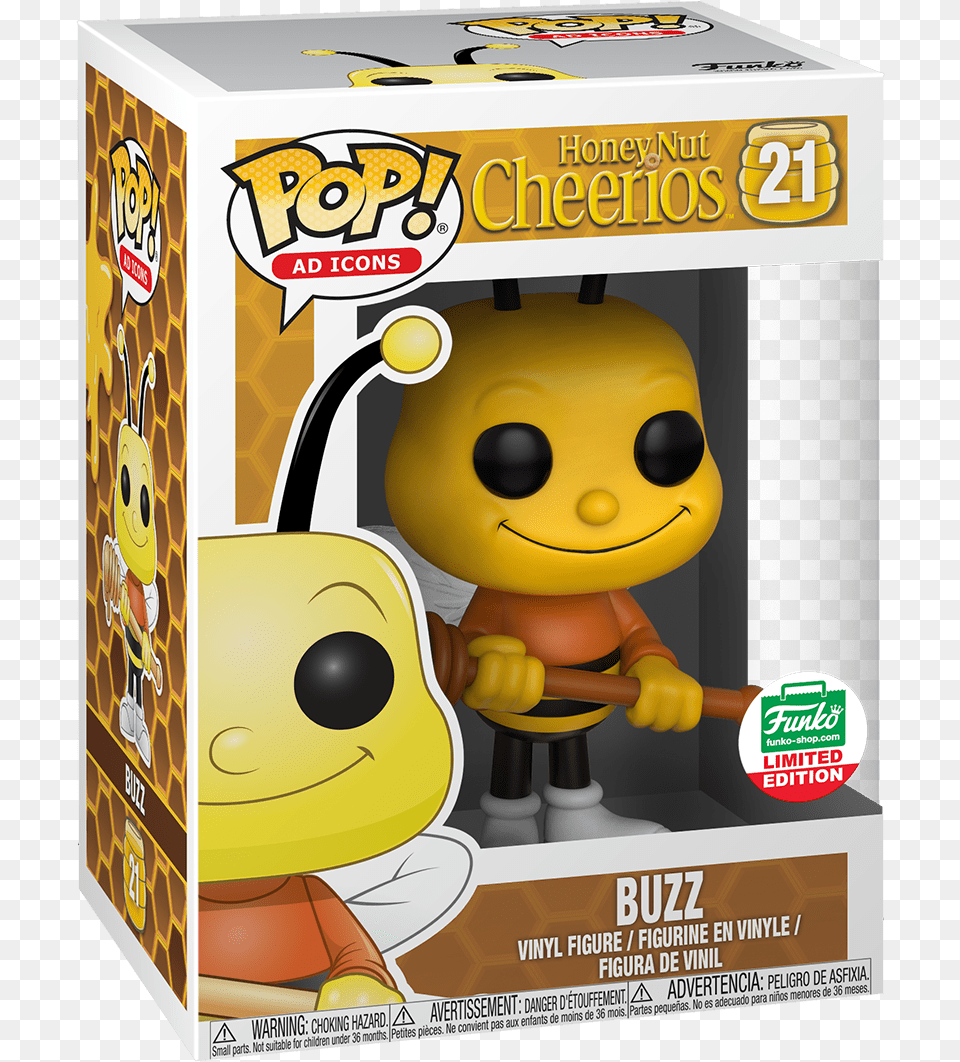 Honey Nut Cheerios Buzz Bee Ad Icons Funko Pop, Toy, Face, Head, Person Free Png Download