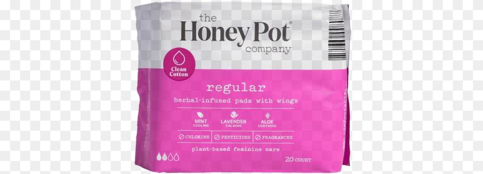 Honey Pot Regular Pads, Purple, Advertisement, Paper, Poster Free Png