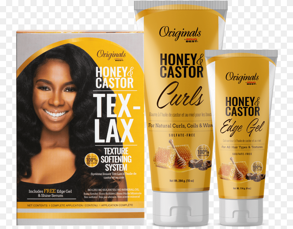 Honey U0026 Castor Tex Lax Texture Softening Combo New Natural Hair Products 2020, Bottle, Adult, Cosmetics, Female Free Transparent Png
