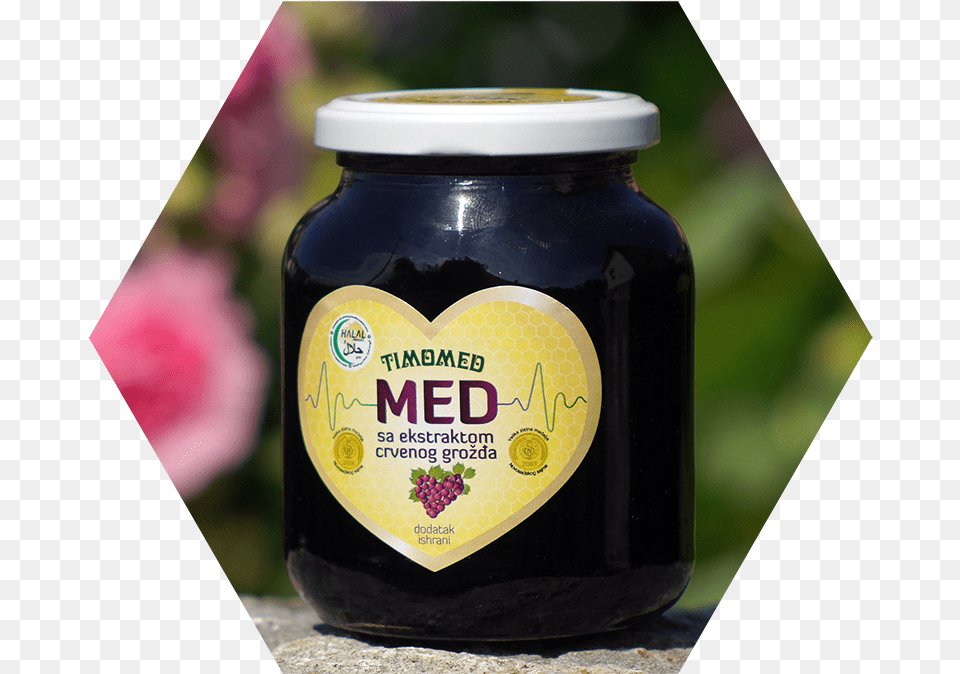 Honey With Extract Of Red Grapes Label, Alcohol, Beer, Beverage, Jar Free Transparent Png