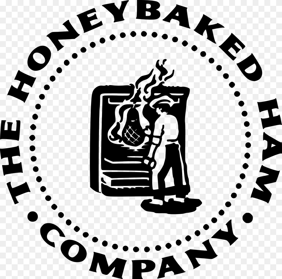 Honeybaked Ham Logo Black And White Honeybaked Ham, Lighting, Silhouette Free Transparent Png