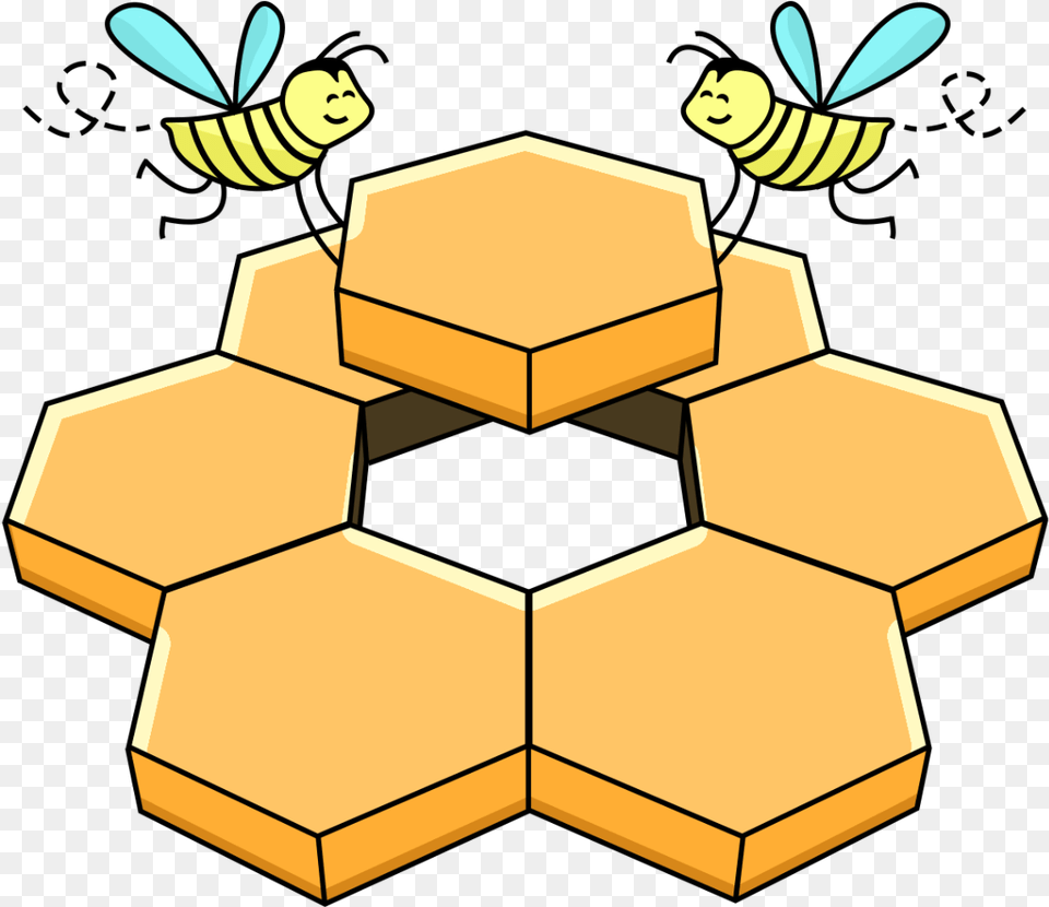 Honeybee, Food, Honey, Honeycomb, Animal Png Image