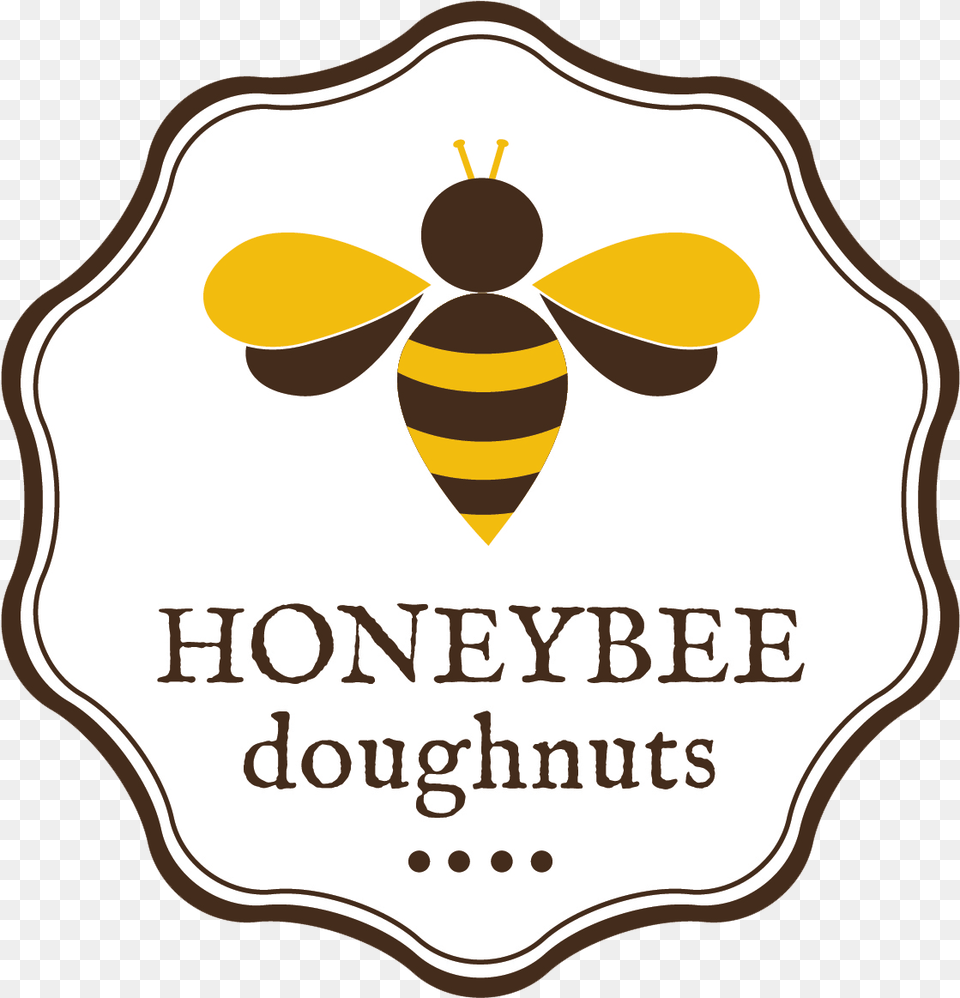 Honeybee Doughnuts Honey Bee Bee Logo, Animal, Insect, Invertebrate, Wasp Png Image