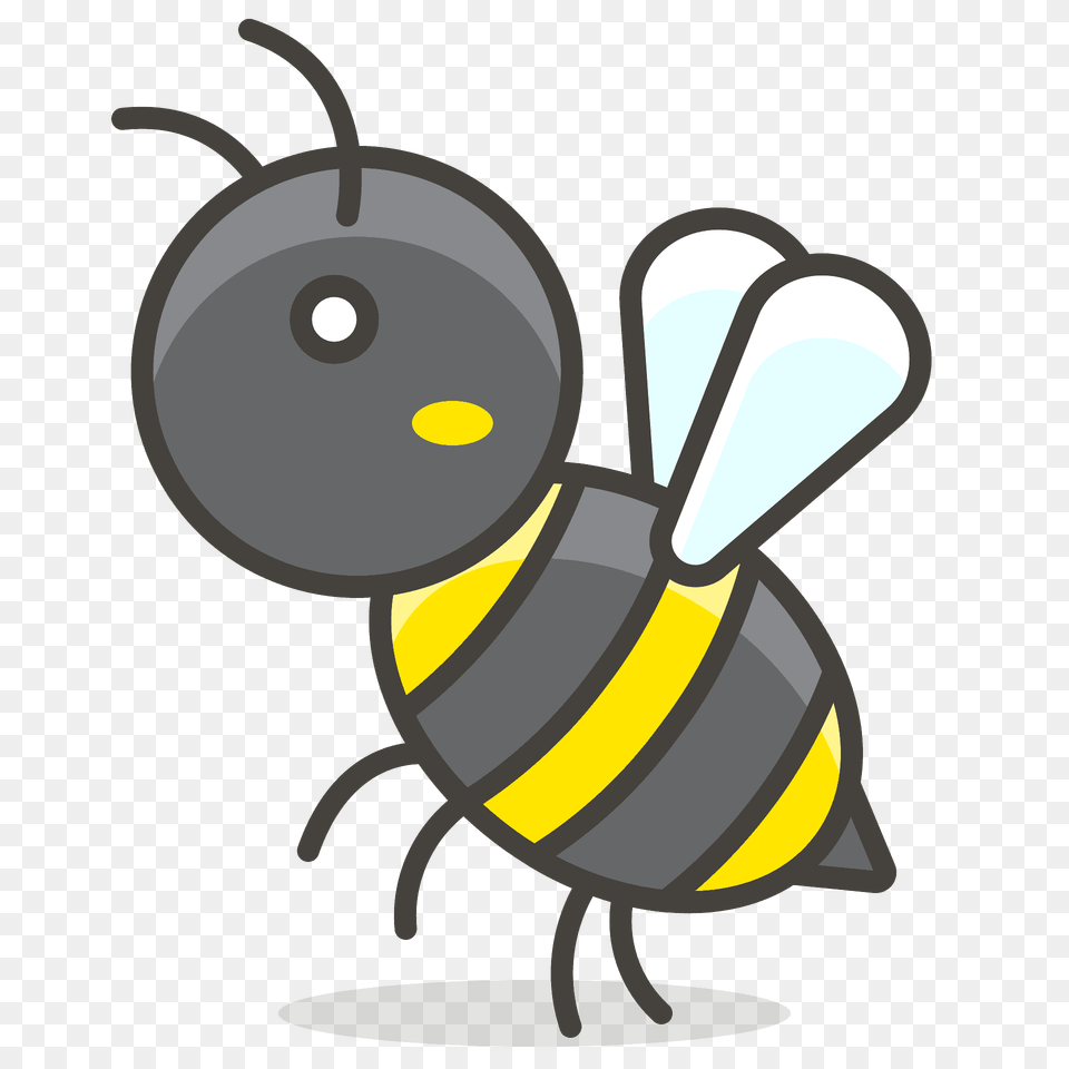 Honeybee Emoji Clipart, Animal, Bee, Insect, Invertebrate Png Image
