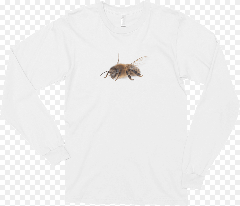 Honeybee Worker Long Sleeve T Shirt Cuttlefish, Long Sleeve, Clothing, Invertebrate, Insect Png Image