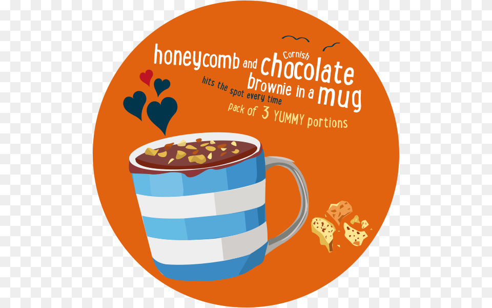 Honeycomb And Chocolate Brownie Mug Cake, Advertisement, Cup, Poster, Beverage Free Png Download