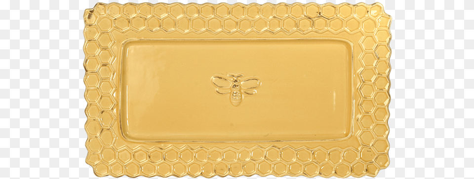 Honeycomb Bee Platter Wallet, Food, Meal, Gold, Dish Free Png
