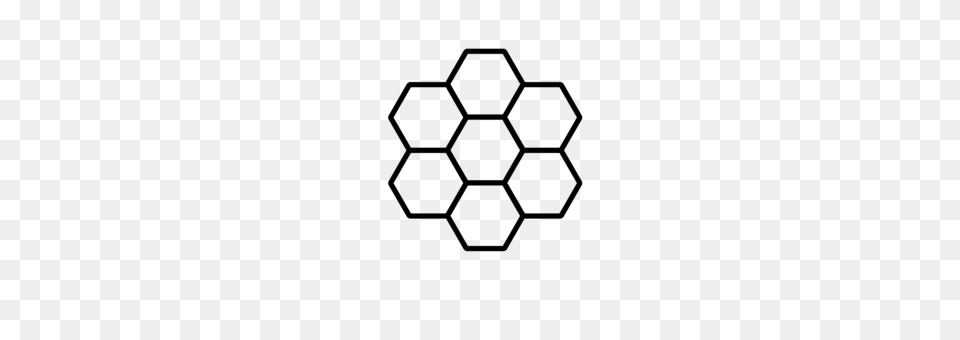 Honeycomb Honey Bee Beehive Hexagon, Gray Free Transparent Png