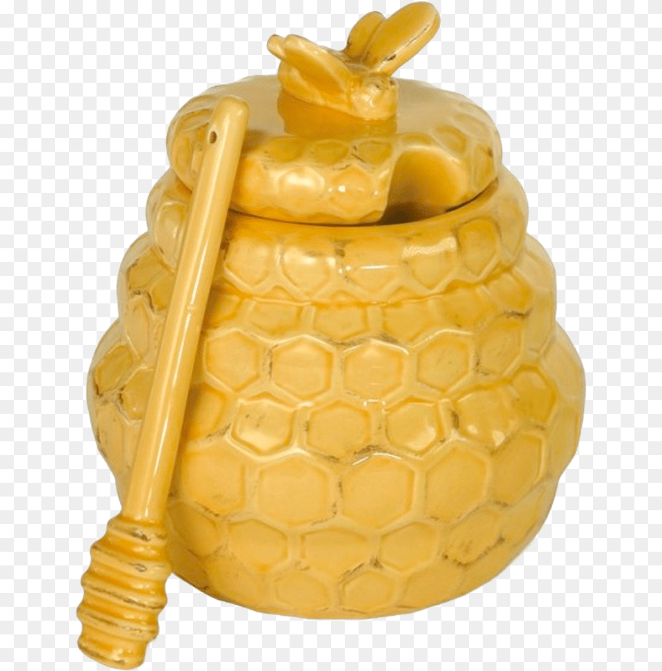 Honeycomb Honey Pot Amp Dipper Honeycomb, Ammunition, Grenade, Weapon, Jar Free Transparent Png