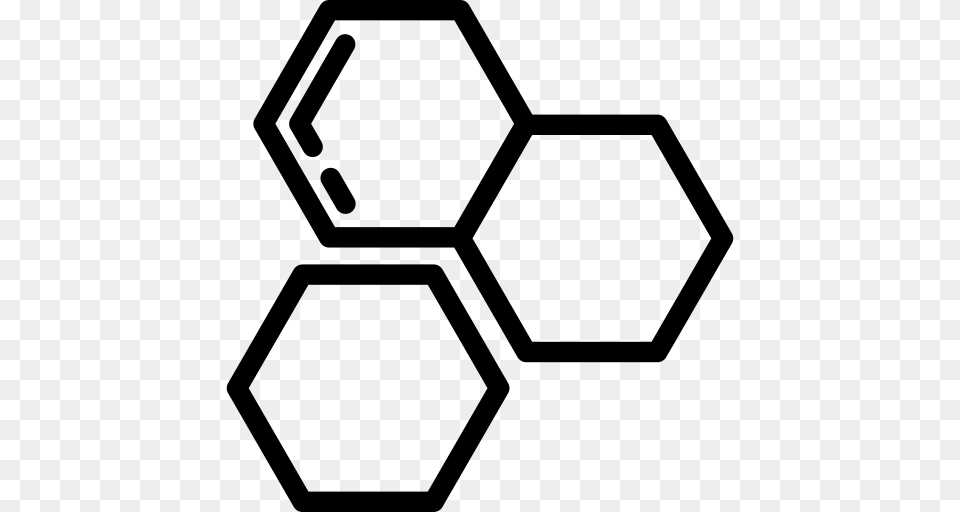 Honeycomb Icon, Gray Free Transparent Png