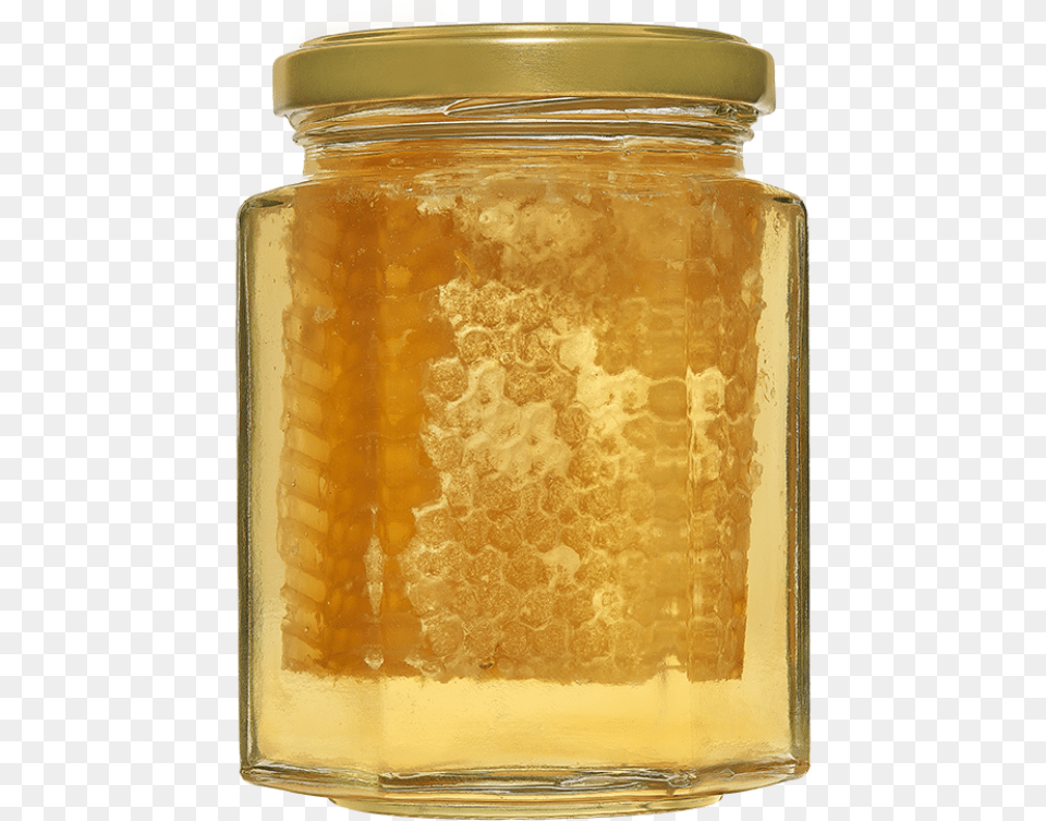 Honeycomb In Jar, Food, Honey, Bottle, Cosmetics Png