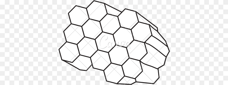 Honeycomb Outline Vector Black And White Light, Food, Honey, Ball, Football Free Png Download