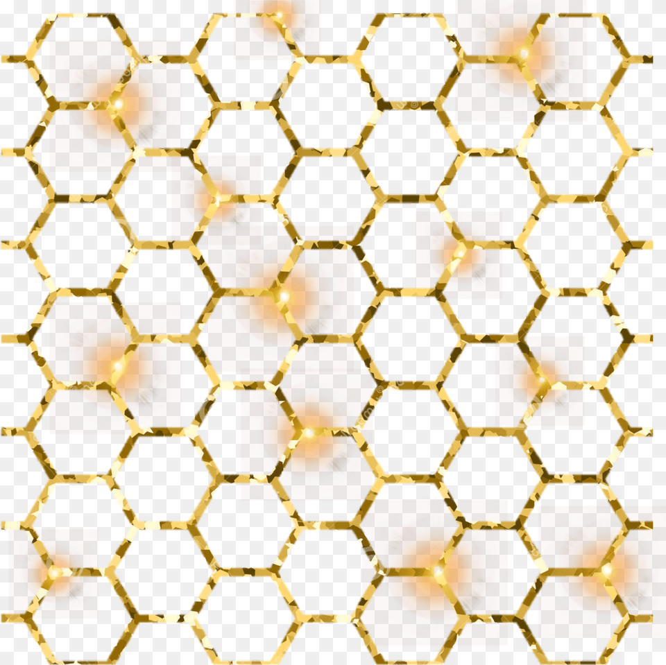 Honeycomb Pattern Bees Honeybee Goldsparkle Beehive Mesh Free Transparent Png