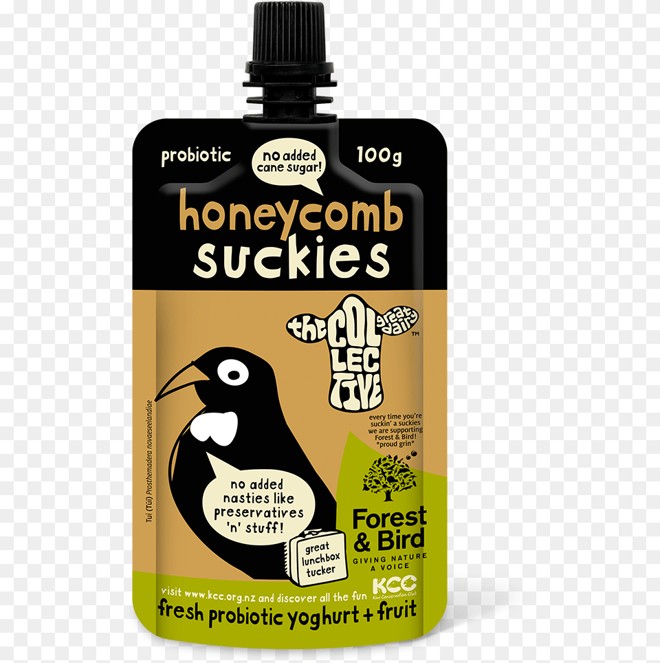 Honeycomb Suckie Suckies Yoghurt, Animal, Bird, Bottle, Penguin Free Transparent Png