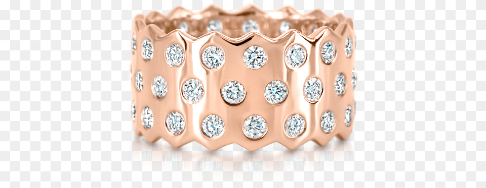 Honeycomb Triple Row Ring With Diamonds Swarovski Crystal Triple Row Ring, Accessories, Diamond, Gemstone, Jewelry Free Transparent Png
