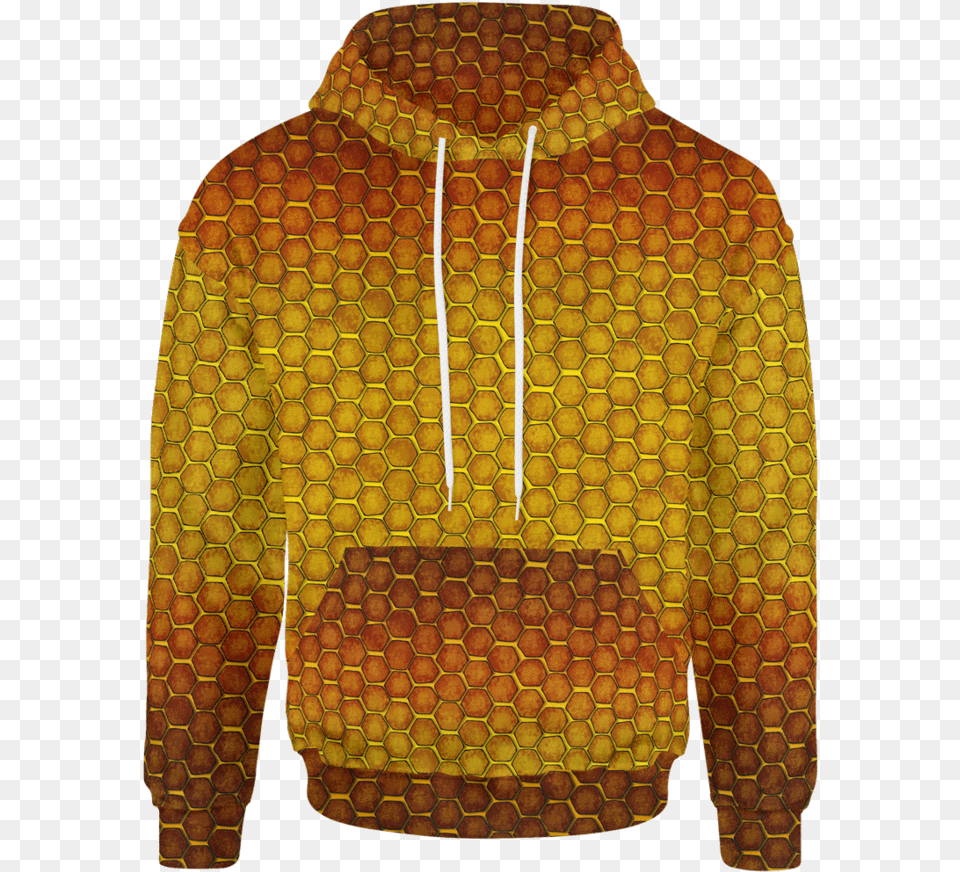 Honeycomb Unisex Hoodie Hoodie, Clothing, Coat, Jacket, Knitwear Free Png