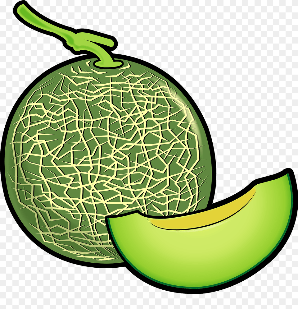 Honeydew Melon Whole And Wedge Clipart, Food, Fruit, Plant, Produce Free Transparent Png