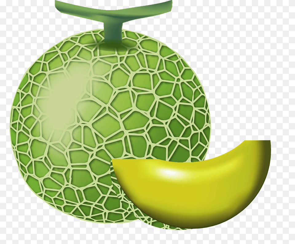 Honeydew Melon Whole And Wedge Clipart, Food, Fruit, Plant, Produce Free Png