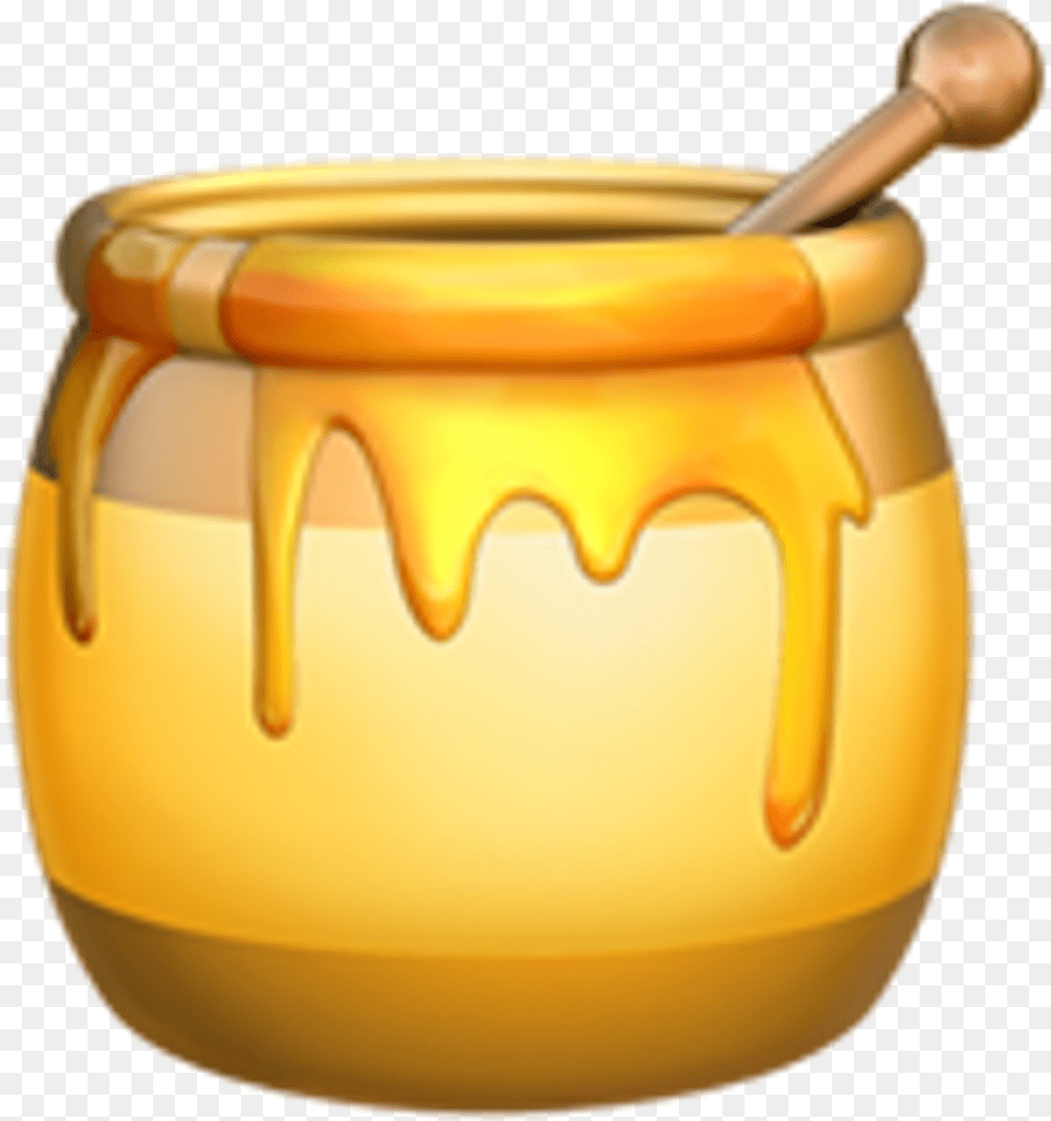 Honeypot Emoji Apple Ios11 Yellow Clip Freeuse Emoji Miel, Jar, Food, Honey Free Png Download