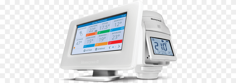 Honeywell Evohome Group Shot Honeywell Evohome, Computer Hardware, Electronics, Hardware, Monitor Free Png Download