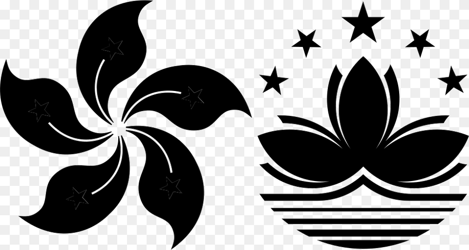Hong Kong And Macao Red Circle Of Stars, Stencil, Pattern, Art, Floral Design Png