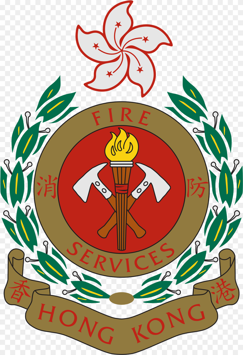 Hong Kong Fire Services Department Fire Services Department Logo, Emblem, Symbol, Dynamite, Weapon Free Png
