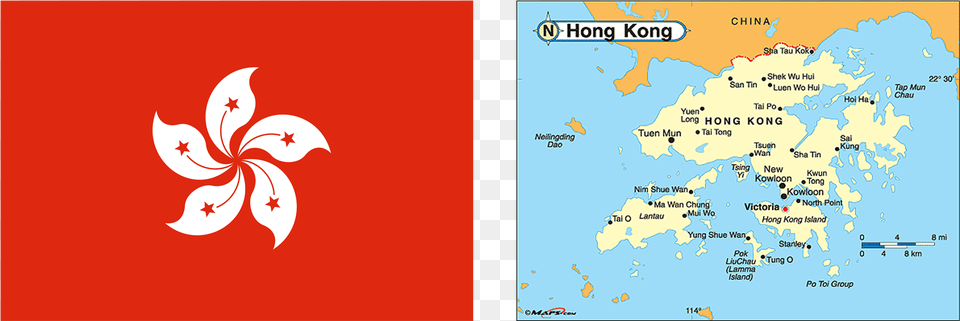 Hong Kong Flag Journal Download Hong Kong, Flower, Plant, Map Free Png