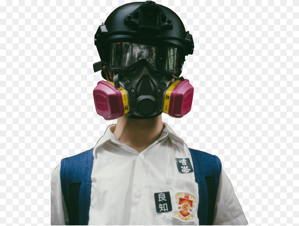 Hong Kong Gas Mask, Helmet, Adult, Male, Man Free Png Download