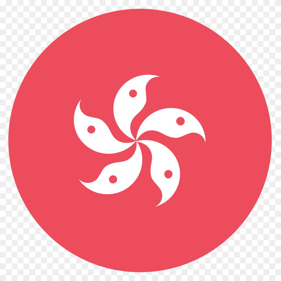 Hong Kong Sar China Flag Emoji Clipart, Logo, Leaf, Plant, Art Free Transparent Png
