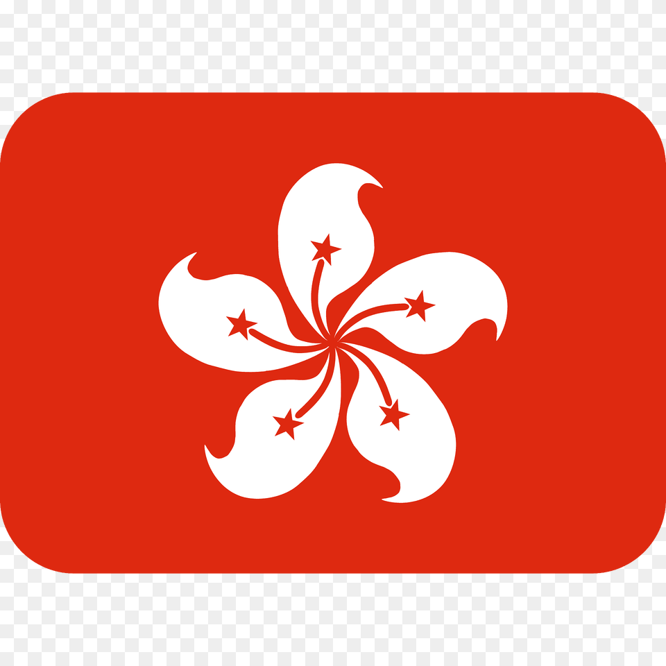 Hong Kong Sar China Flag Emoji Clipart, Flower, Plant, First Aid, Hibiscus Png