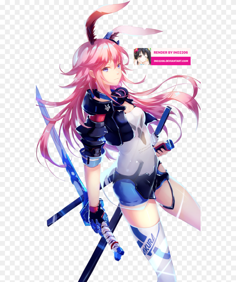 Honkai Impact Sakura Render, Book, Clothing, Comics, Costume Free Transparent Png