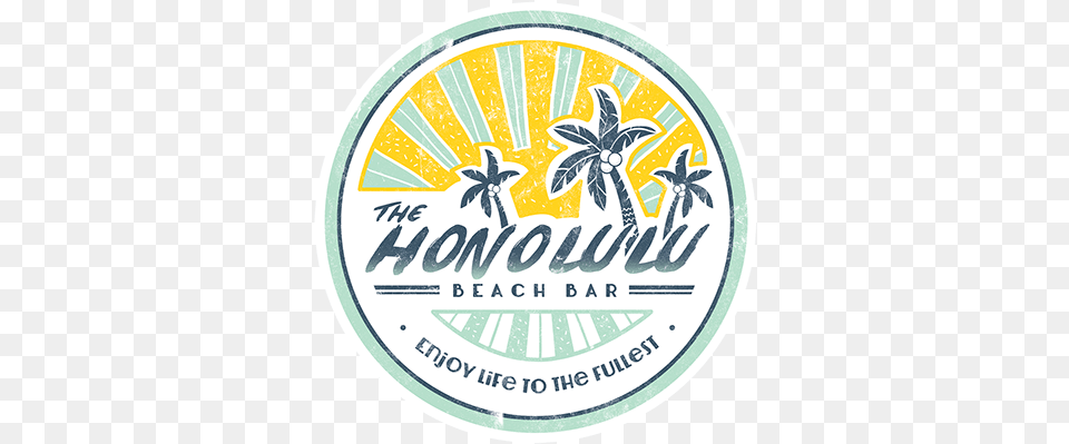 Honolulu Beach Bar Logo Design Circle, Advertisement Free Png
