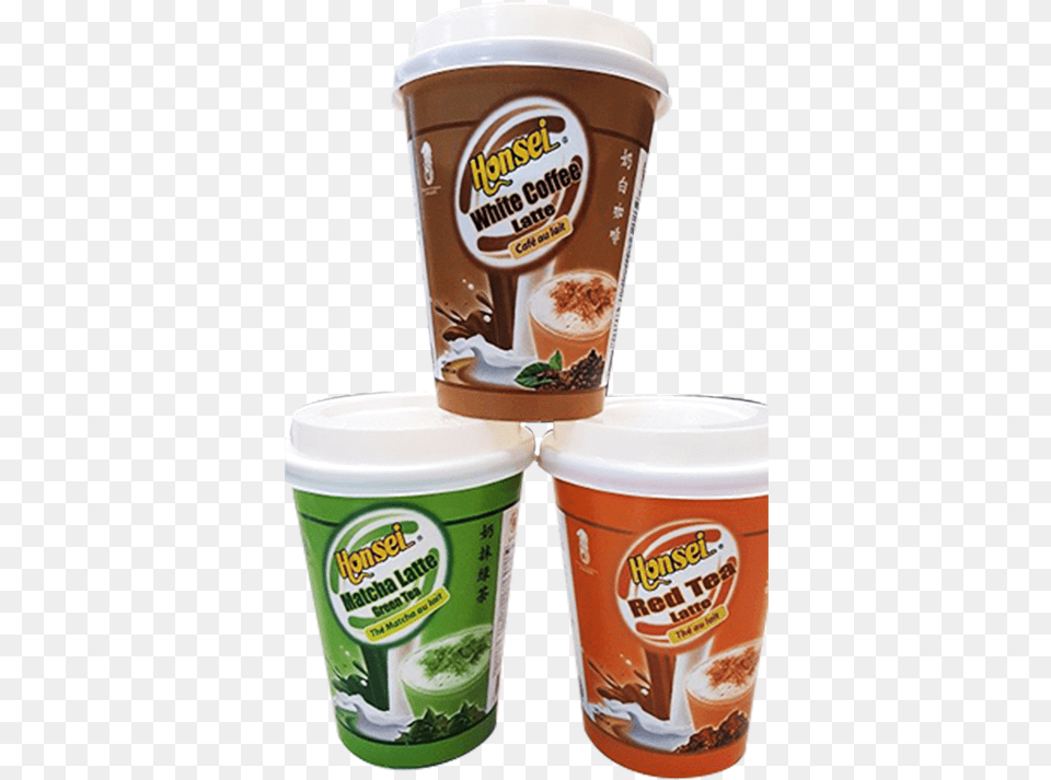 Honsei Matcha Premix Flavor Milk Tea Caff Caldo Istantaneo, Cup, Cream, Dessert, Food Png Image