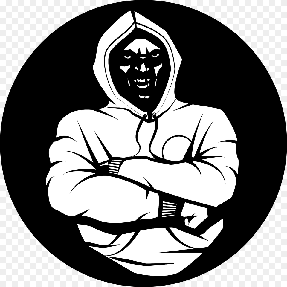 Hooded Man Clipart, Stencil, Adult, Sweater, Person Free Png Download
