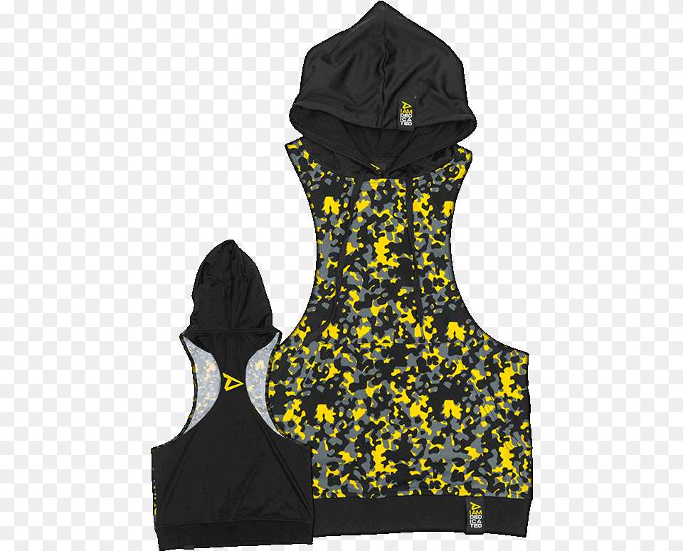 Hooded Stringer With Camo Pattern By Dedicated Nutrition Dedicated Hooded Stringer Camo, Clothing, Hood, Vest, Knitwear Free Transparent Png