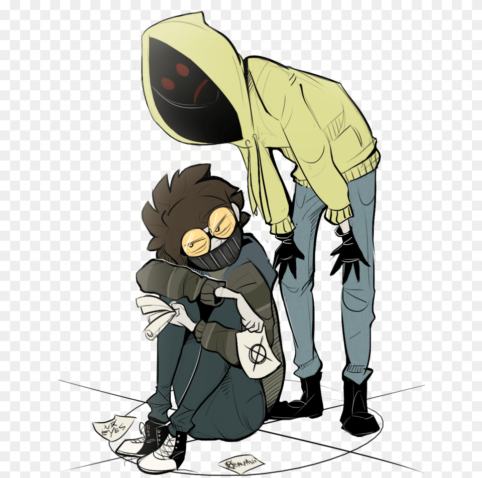Hoodie Creepypasta And Tikitoby Image Hoodie And Ticci Toby, Book, Comics, Publication, Person Png