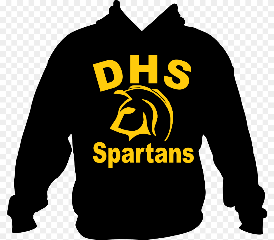 Hoodie Gildan Dhs Spartan Logo Hoodie, Clothing, Knitwear, Sweater, Sweatshirt Free Png