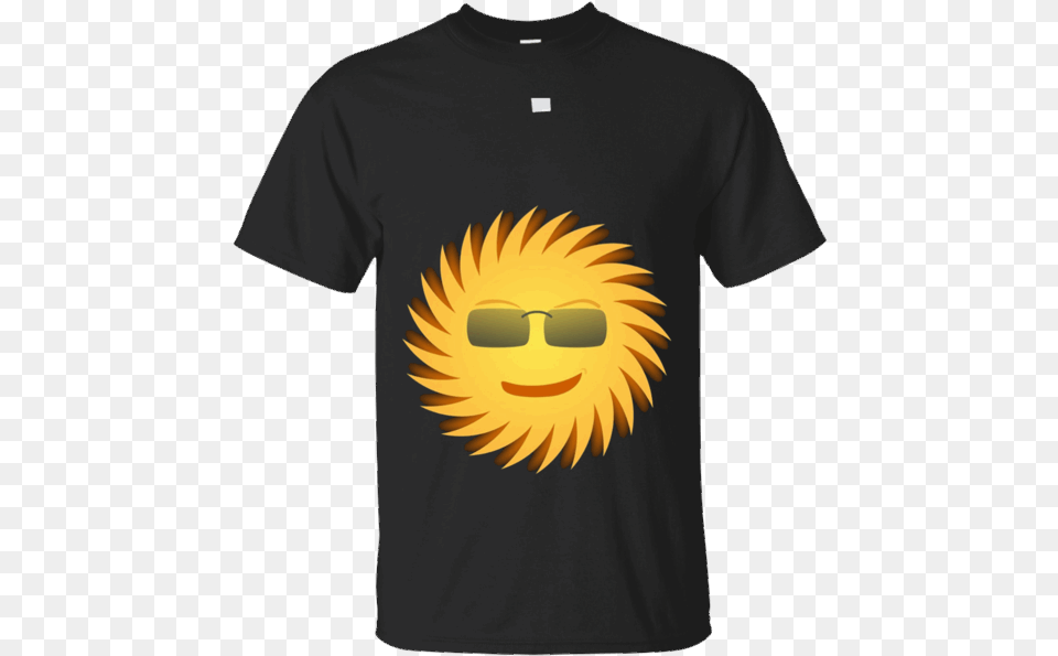 Hoodie Long Sleeve Sun Sunglasses Smiling Face Yellow T Shirt, Clothing, T-shirt, Logo Free Transparent Png