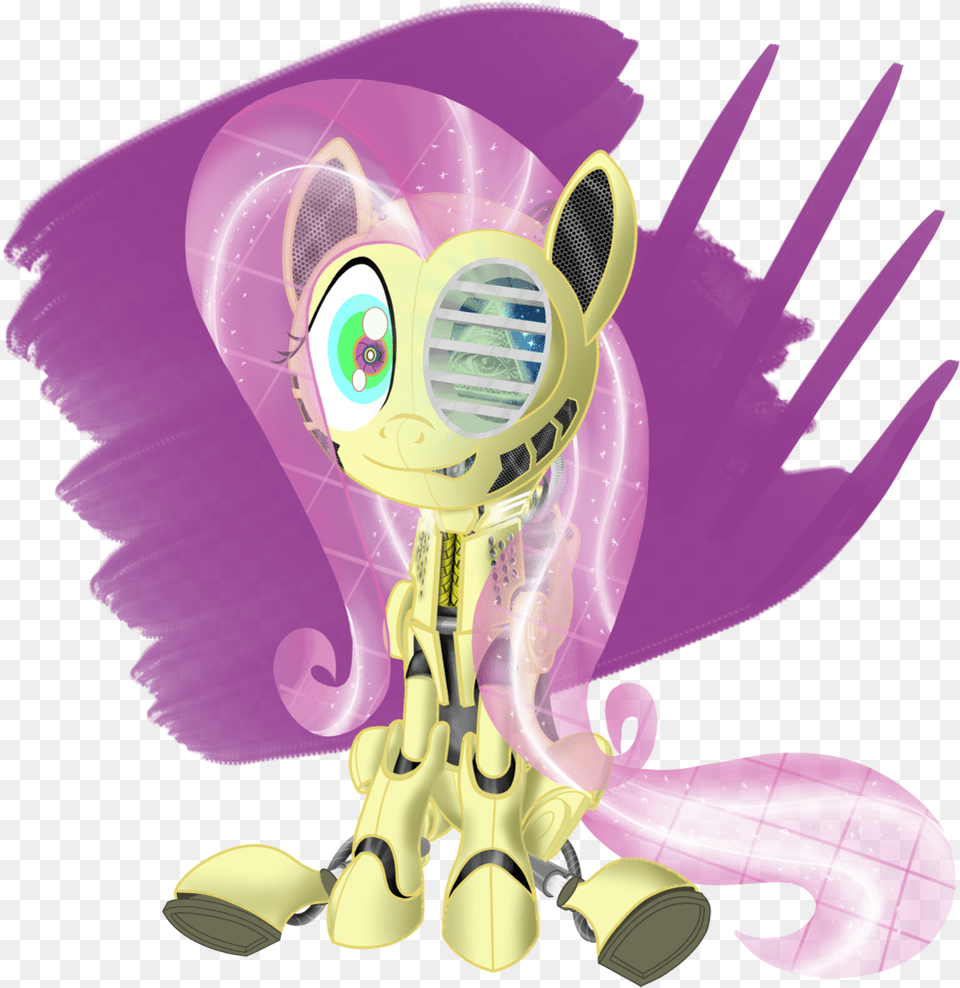 Hoofwaffe Eye Of Providence Flutterbot Fluttershy Cartoon, Art, Graphics, Purple, Electrical Device Png Image