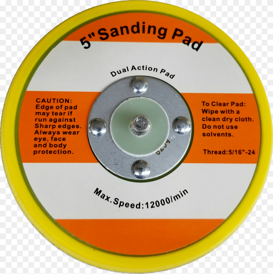 Hook And Loop Sanding Pad Holder 5 Inch Circle Png Image