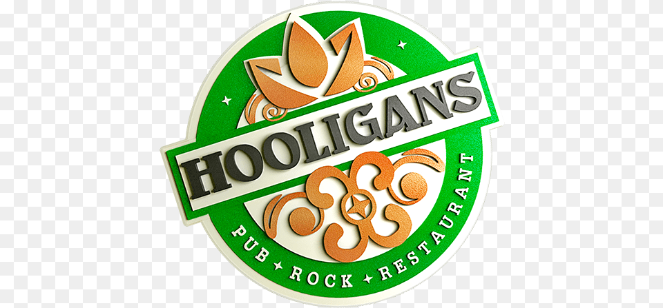 Hooligans Pub Rock Emblem, Logo, Architecture, Building, Factory Png