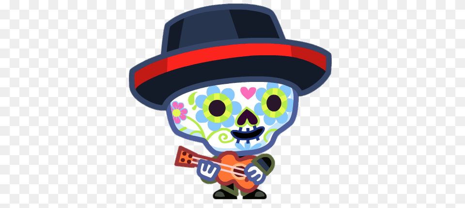 Hoolio The Creepy Crooner Holding His Guitar, Clothing, Hat, Musical Instrument, Performer Png