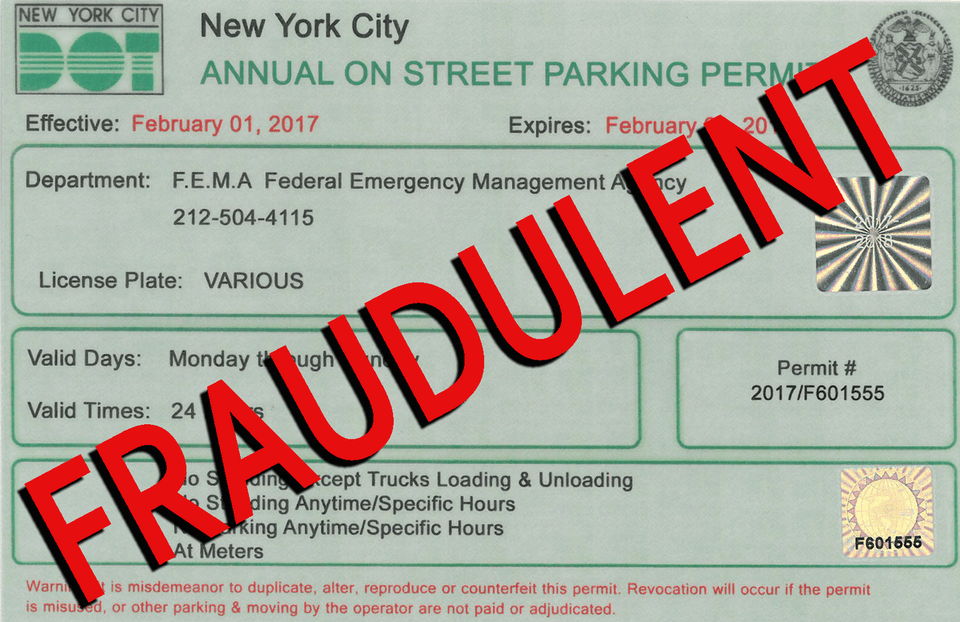 Hooray For Placard Fraud Busts Now When Will De Blasio Nyc Mta Parking Permit, Text, Document, Machine, Wheel Png Image