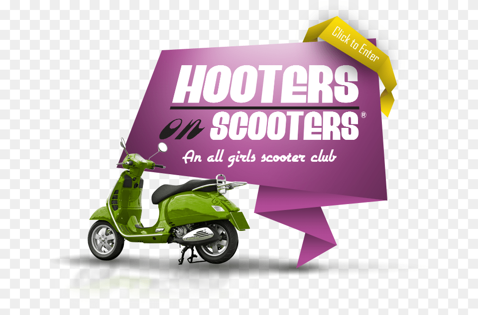Hooters Electric Motorcycles And Scooters, Advertisement, Vehicle, Transportation, Scooter Free Transparent Png