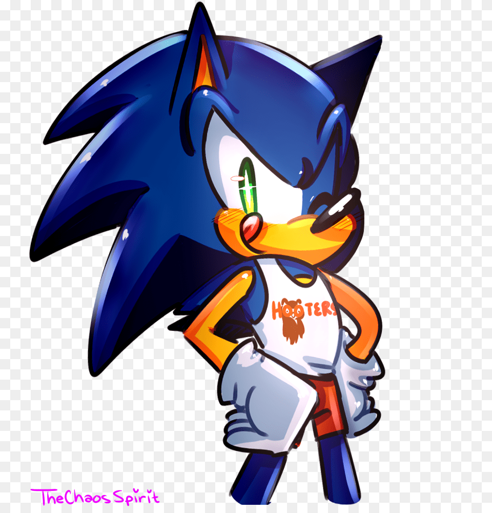 Hooters Waiter Sonic Sonic Hooters Know Your Meme, Book, Comics, Publication, Art Free Transparent Png